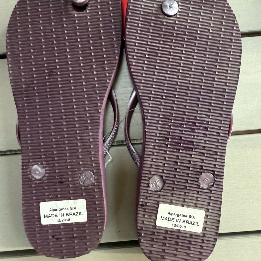 Havaianas Women's Leafy Sandals - Brown and Purple - Picture 3 of 3